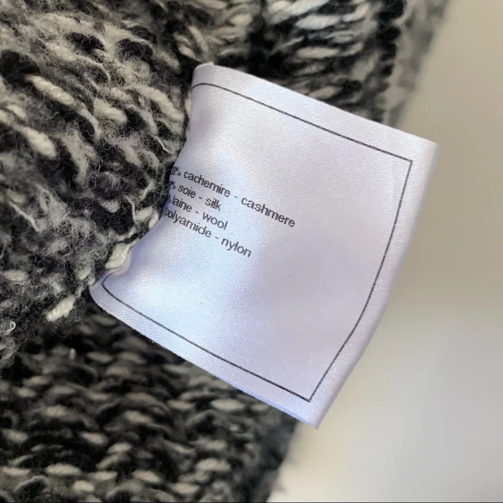 Chanel oversized crystal cashmere silk wool long cardigan cc logo